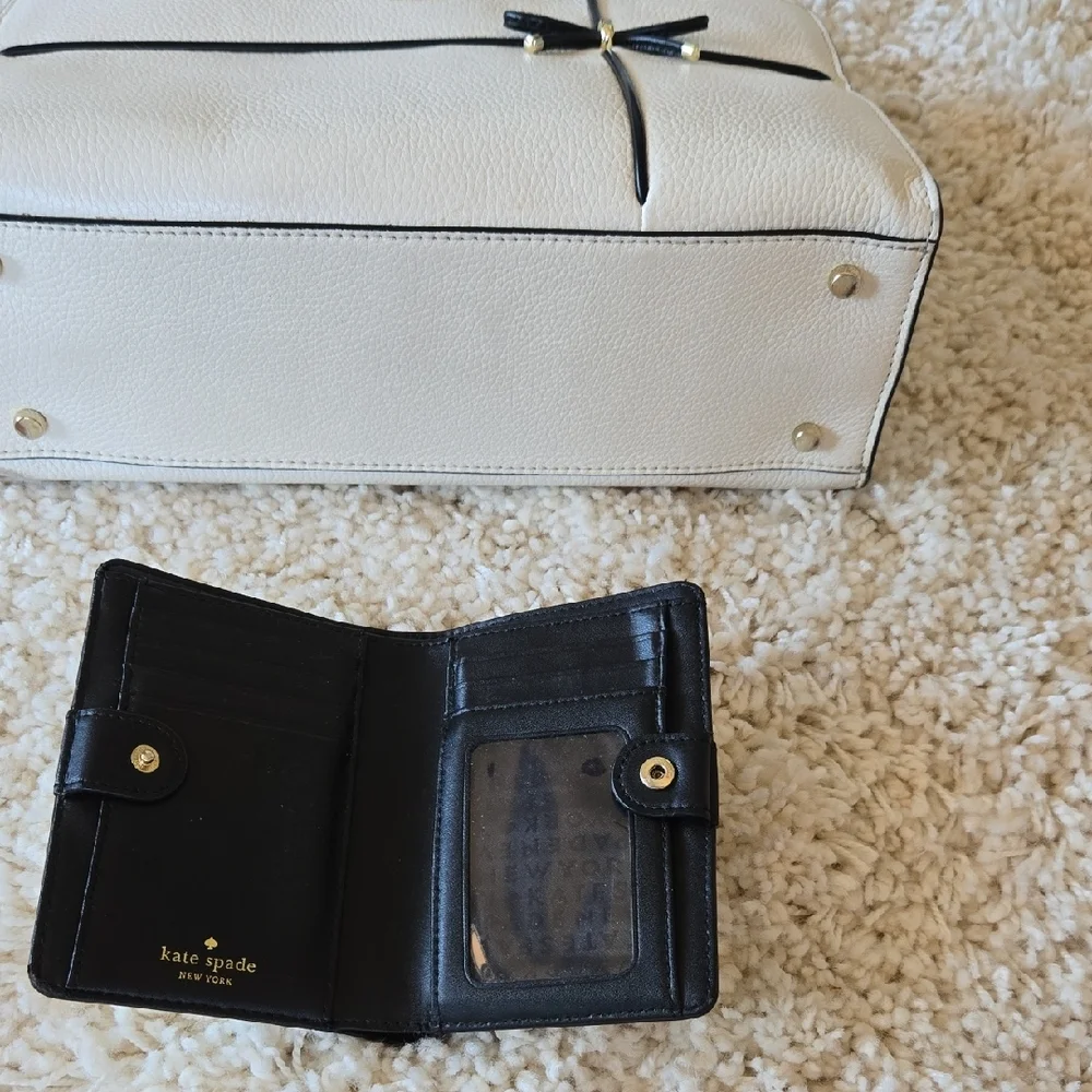 Kate Spade Black and White Bow Shoulder Bag - Picture 6 of 10